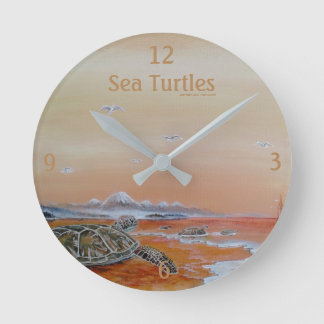 Reloj Redondo Mediano Sea Turtles! Sea turtle wall clock.