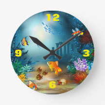 Sea World Acrylic Wall Clock