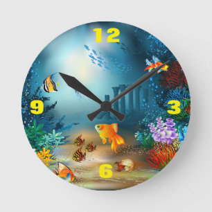 Reloj Redondo Mediano Sea World Acrylic Wall Clock