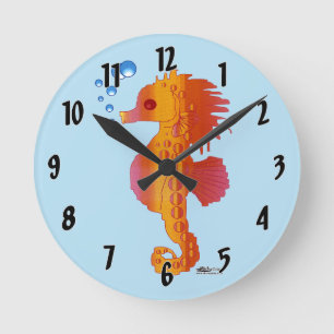 Reloj Redondo Mediano Seahorse Bubble Baby