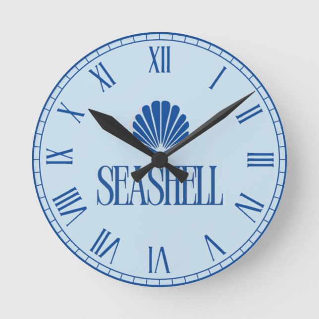 Reloj Redondo Mediano Seashell (Anverso)
