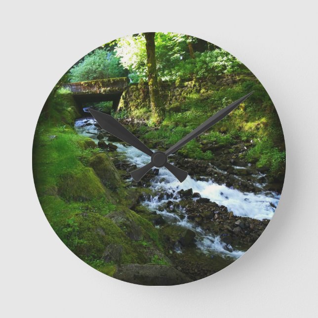 Reloj Redondo Mediano Segunda vuelta de Wahkeena Falls, OR (Anverso)