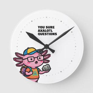 Reloj Redondo Mediano Seguro que axolotl preguntas Meme Sarcástico Lindo