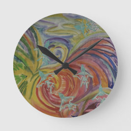 Reloj Redondo Mediano Seis pájaros