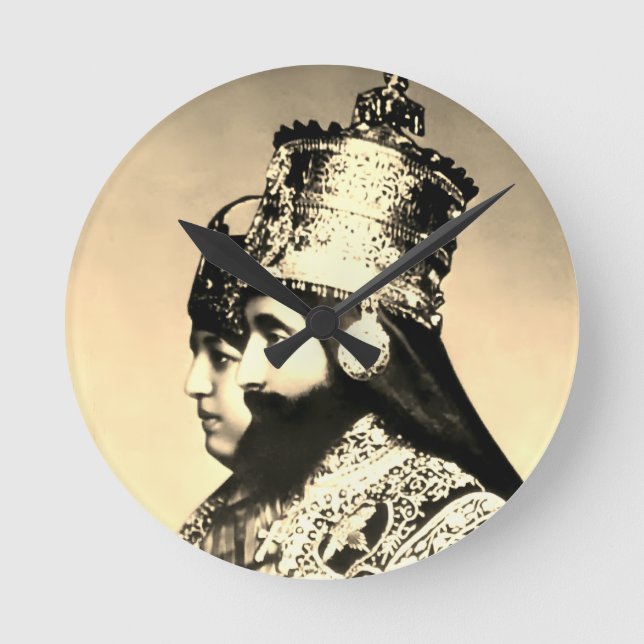 Reloj Redondo Mediano Selassie I Jah Rastafari Rasta Reggae Livity Roots (Anverso)