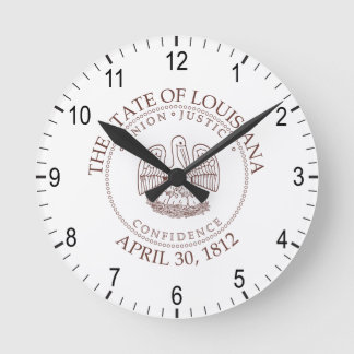 Reloj Redondo Mediano Señal de Louisiana