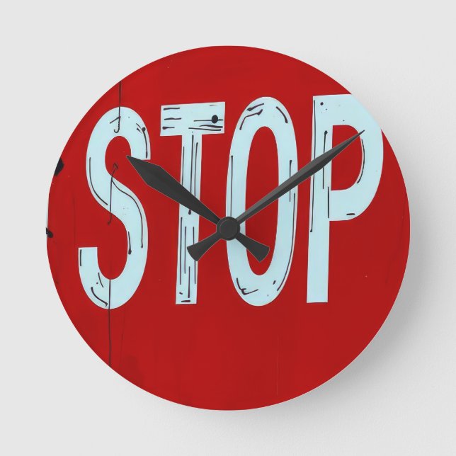 Reloj Redondo Mediano señal de parada  (Anverso)