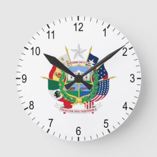 Reloj Redondo Mediano Señal de Texas