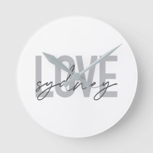 Reloj Redondo Mediano Sencillo, moderno, fresco, de diseño urbano Love S