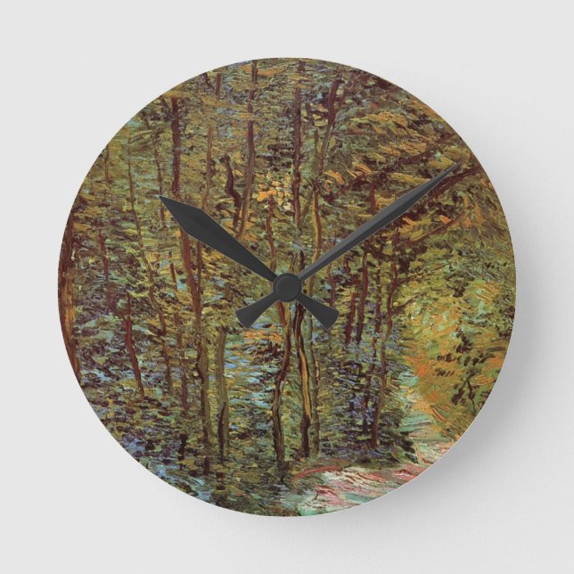 Reloj Redondo Mediano Sendero en el bosque de Vincent van Gogh (Anverso)