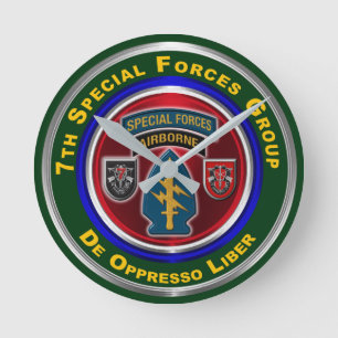 Reloj Redondo Mediano Séptimo Grupo de Fuerzas Especiales Keepsake