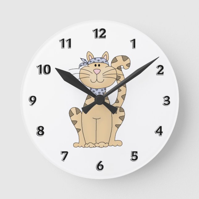Reloj Redondo Mediano Ser gato Guay (Anverso)