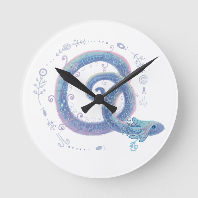 Reloj Redondo Mediano serpiente (Anverso)