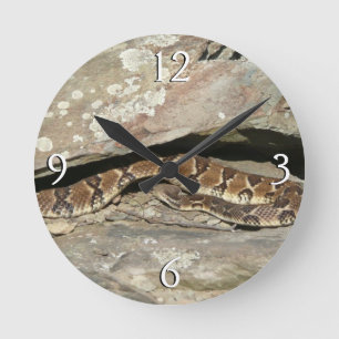 Reloj Redondo Mediano Serpiente de cascabel en el Parque Nacional Shenan