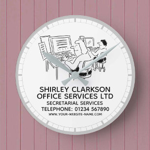 Reloj Redondo Mediano Servicios Secretariales las 24 Horas