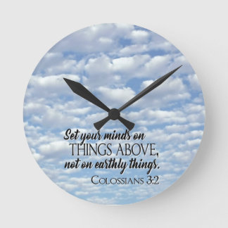 Reloj Redondo Mediano Set Your Minds on Things Above