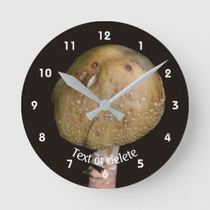 Reloj Redondo Mediano Seta Marrón Salvaje Personalizada Naturaleza