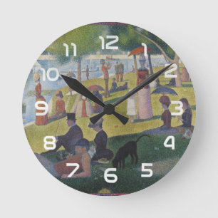 Reloj Redondo Mediano Seurat Domingo La Grande Jatte Arte Fino