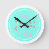 Sew Crafty Pastel Gray Pink Aqua