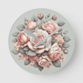 Reloj Redondo Mediano Shabby Chic Rosa Delight