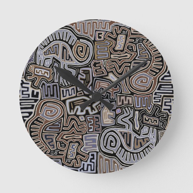 Reloj Redondo Mediano Shaman Peyote Serpent Ritual Spirits (Anverso)