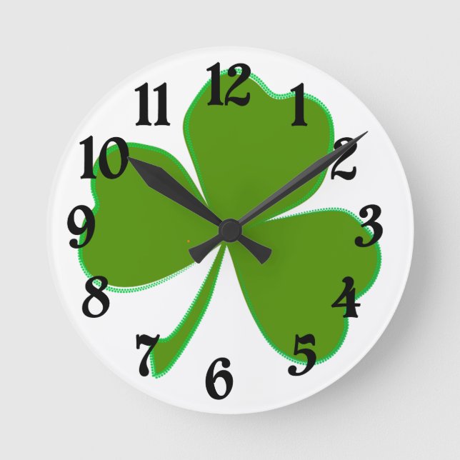 Reloj Redondo Mediano Shamrock Clock (Anverso)