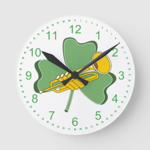 Reloj Redondo Mediano Shamrock Trumpet