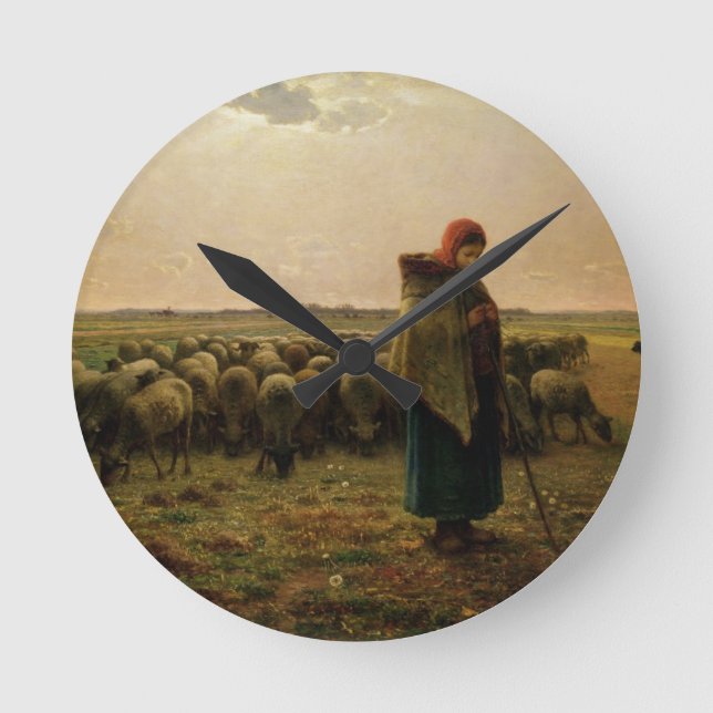 Reloj Redondo Mediano Shepherdess with her Flock, 1863 (Anverso)