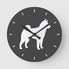 Reloj Redondo Mediano Shiba Inu Silhouette