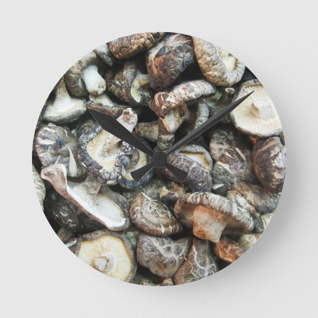 Reloj Redondo Mediano Shiitake Mushrooms (Anverso)