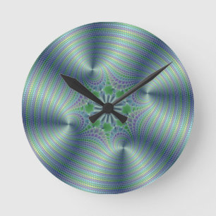 Reloj Redondo Mediano Shimmerine - Arte Fractal