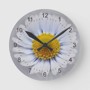 Reloj Redondo Mediano shining white daisy