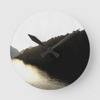 Reloj Redondo Mediano Shores Shadows Paisaje Arte