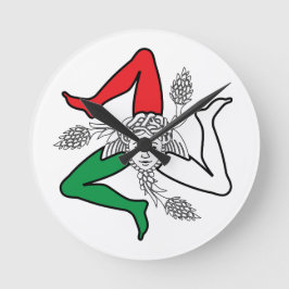 Reloj Redondo Mediano Sicilian Trinacria Medusa Design