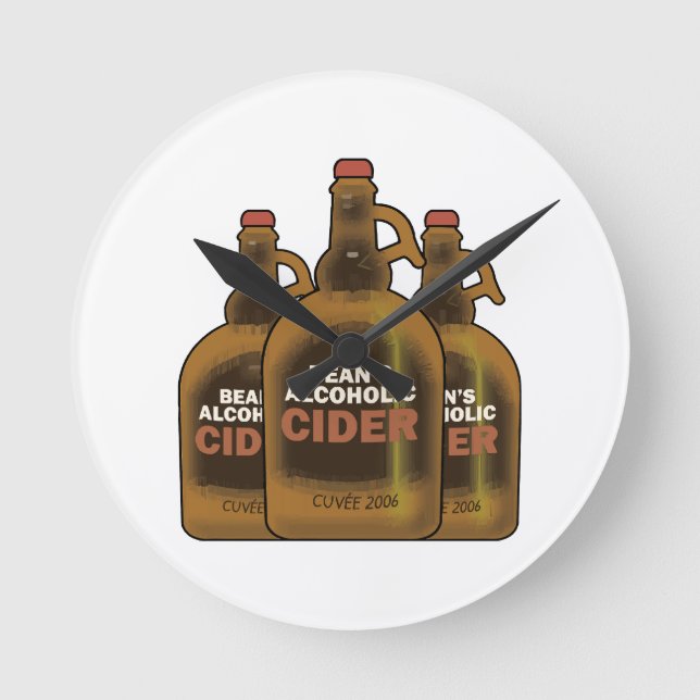 Reloj Redondo Mediano Sidra de frijol (Anverso)