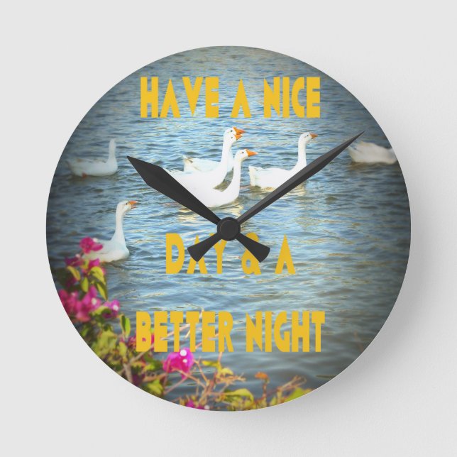 Reloj Redondo Mediano Siempre dejamos satisfechos a nuestros clientes. (Anverso)