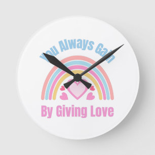 Reloj Redondo Mediano Siempre Ganas Dando Amor