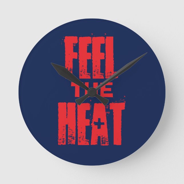 Reloj Redondo Mediano Siente el calor (Anverso)