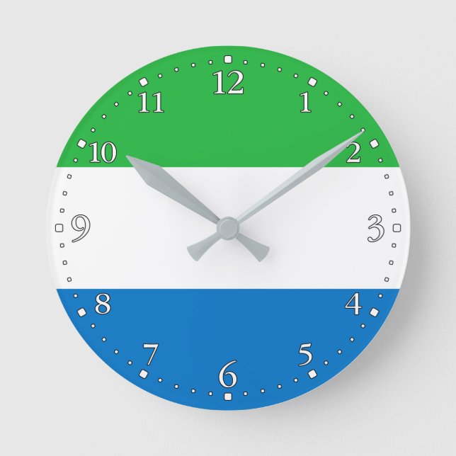 Reloj Redondo Mediano Sierra Leone Flag (Anverso)
