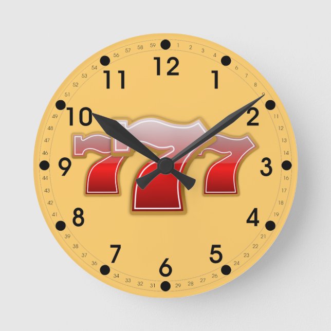 Reloj Redondo Mediano Siete Lucky (Anverso)