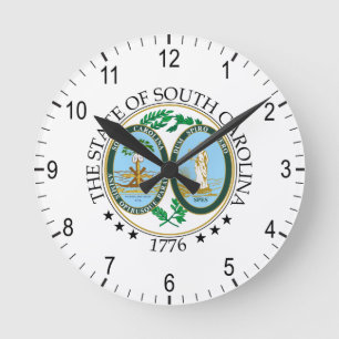 Reloj Redondo Mediano Signo de Carolina del Sur