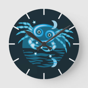 Reloj Redondo Mediano Signo de estrella zodiaca - Símbolo de cáncer