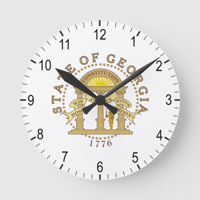 Reloj Redondo Mediano Signo de Georgia (Anverso)