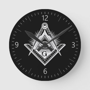 Reloj Redondo Mediano signo de la francmasonería