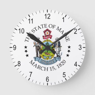Reloj Redondo Mediano Signo de Maine