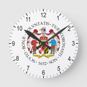 Reloj Redondo Mediano Signo de Maryland