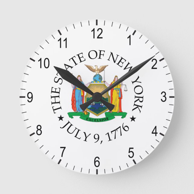 Reloj Redondo Mediano Signo de Nueva York (Anverso)