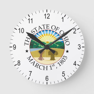 Reloj Redondo Mediano Signo de Ohio