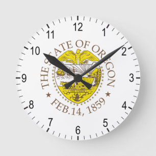 Reloj Redondo Mediano Signo de Oregon