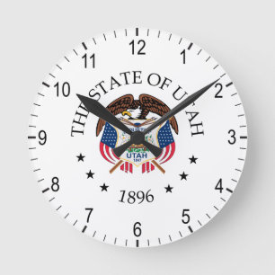 Reloj Redondo Mediano Signo de Utah